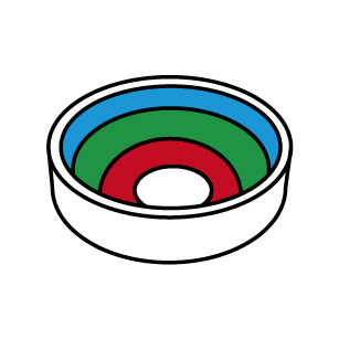 三色碗光